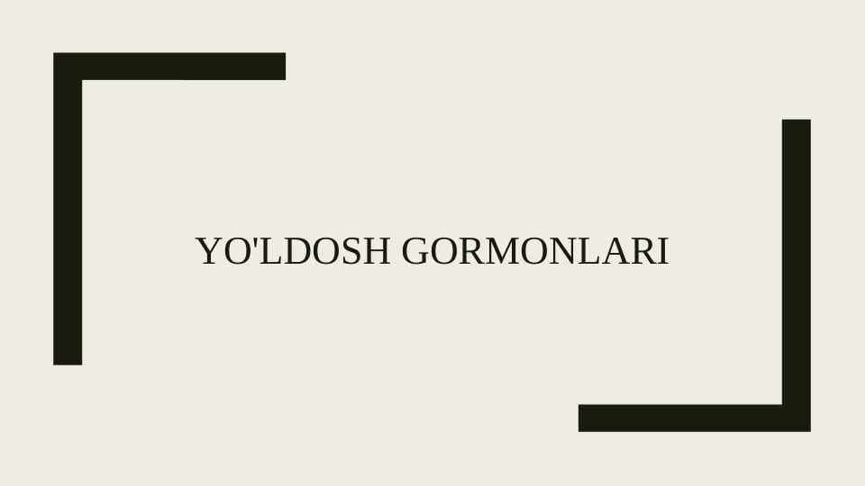 Yo'ldosh gormonlari