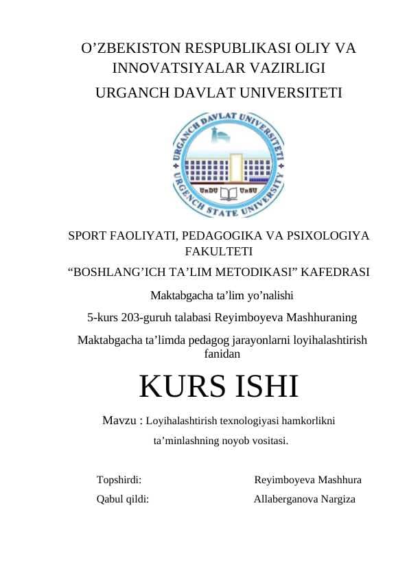 LOYIHALASHTIRISH TEXNOLOGIYASI HAMKORLIKNI taminlashning noyob vositasi