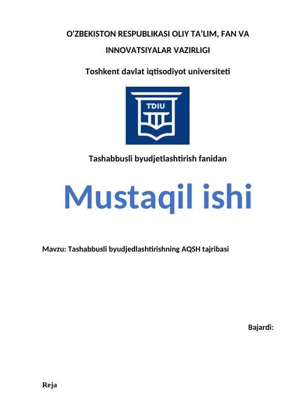 Tashabbusli byudjedlashtirishning AQSH tajribasi
