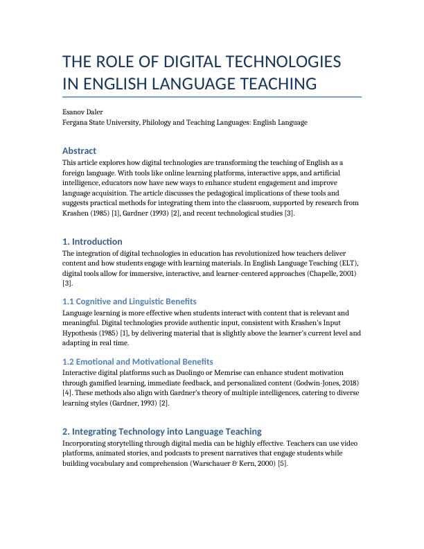 Digital Technologies in IELTS