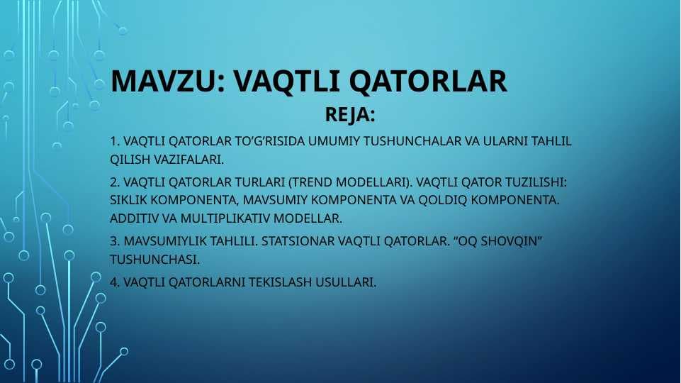 Vaqtli qatorlar