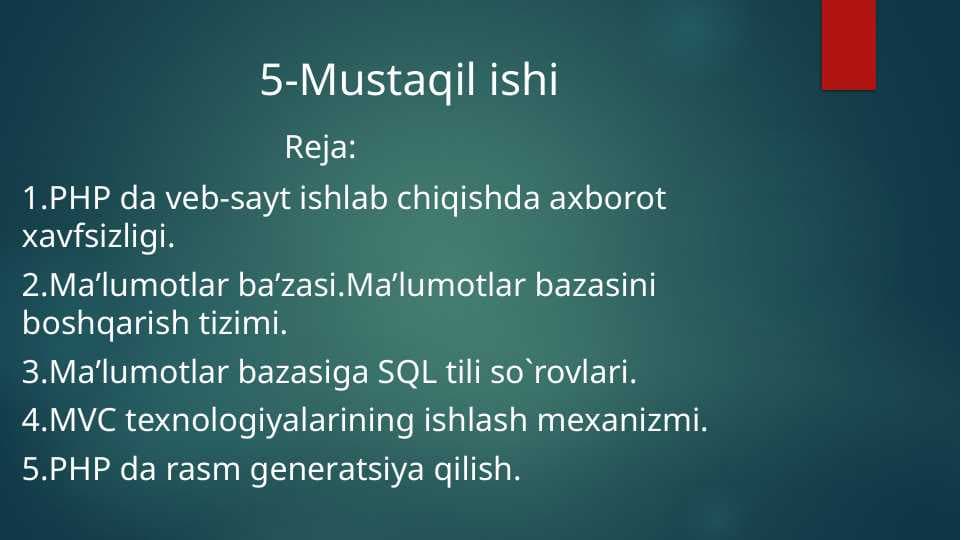 PHP asosida veb sayt yaratish
