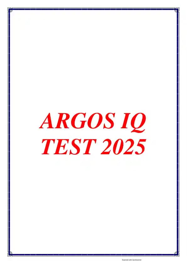 ARGOS IQ TEST 2025