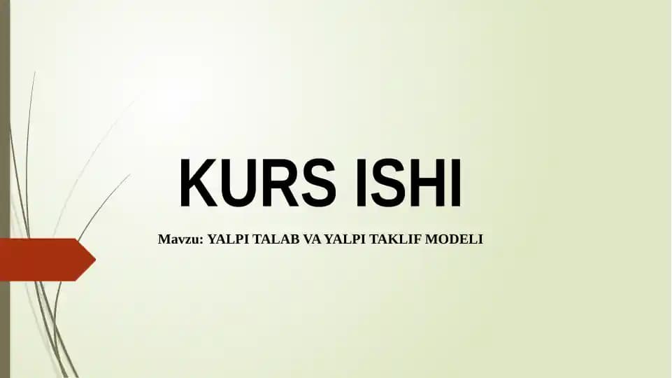 Yalpi talab va Yalpi taklif