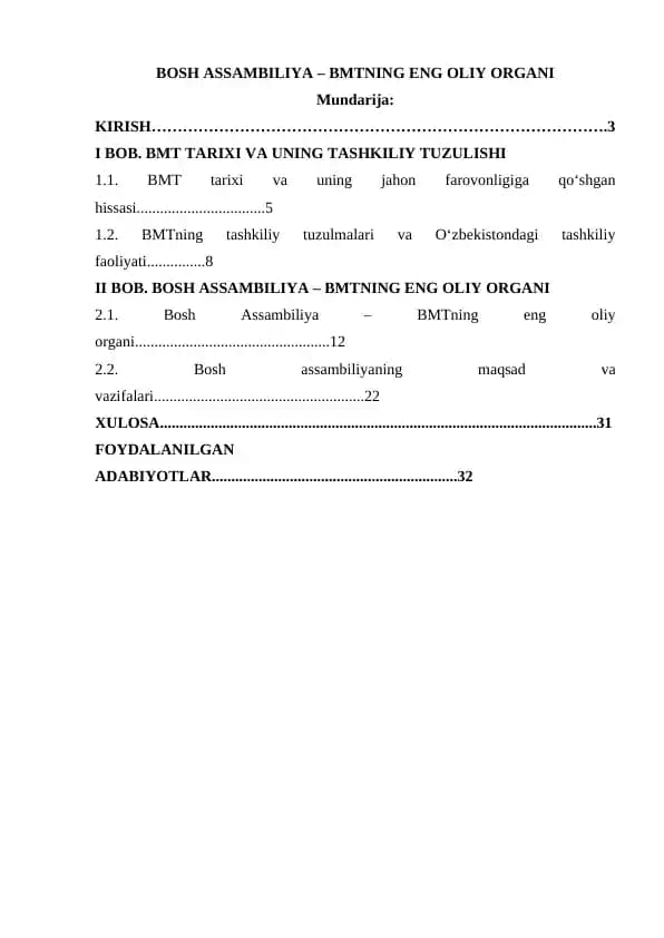 BOSH ASSAMBILIYA – BMTNING ENG OLIY ORGANI