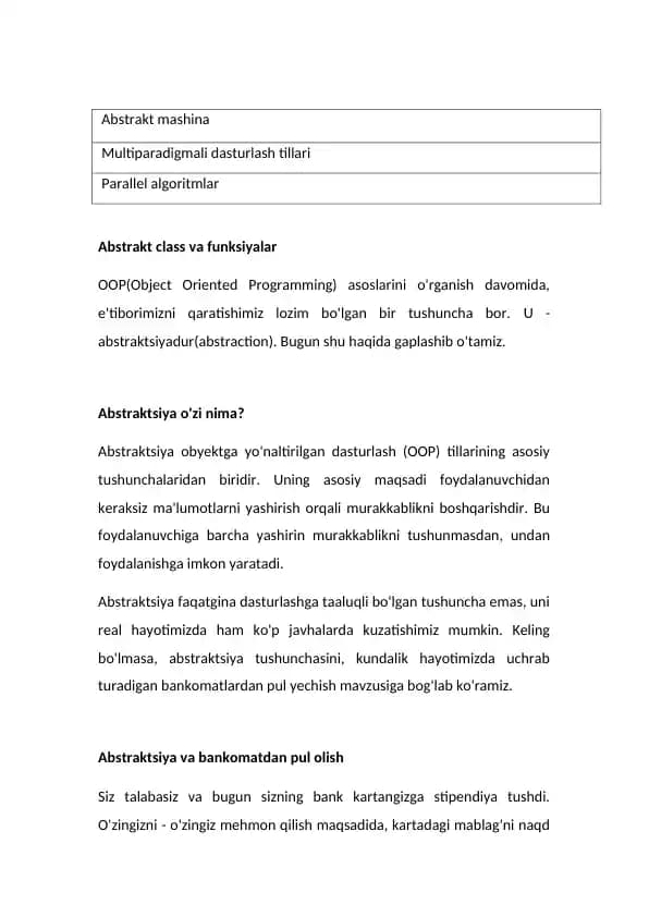 Abstrakt mashina, Multiparadigmali dasturlash tillari