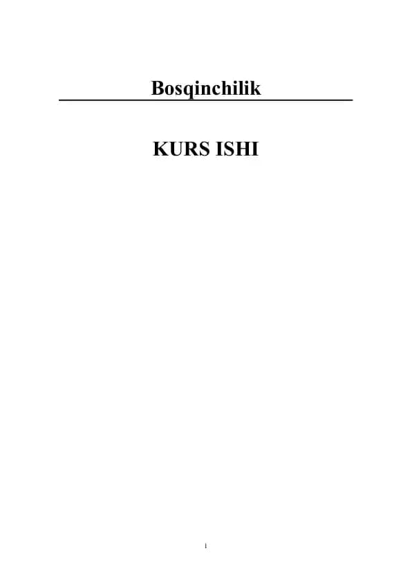 Bosqinchilik