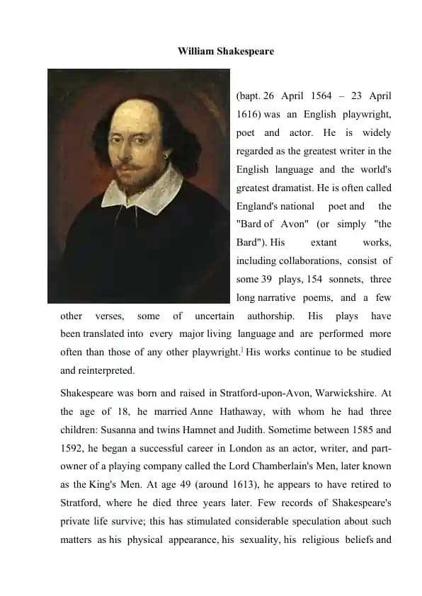 William Shakespeare