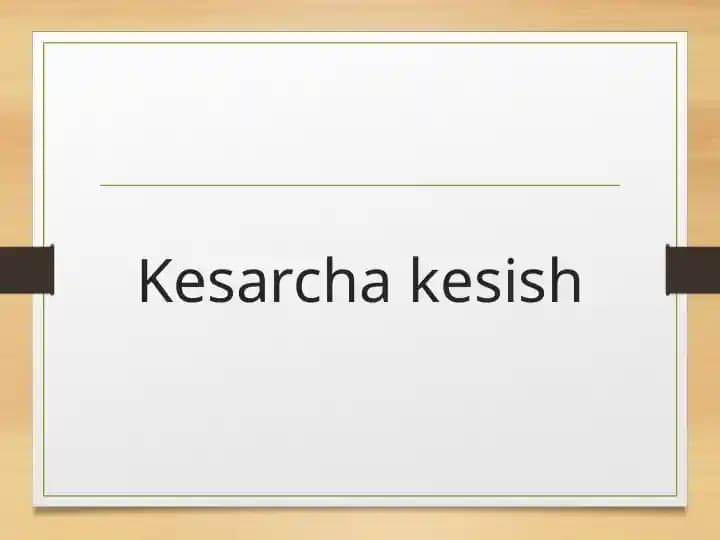 Kesarcha kesish