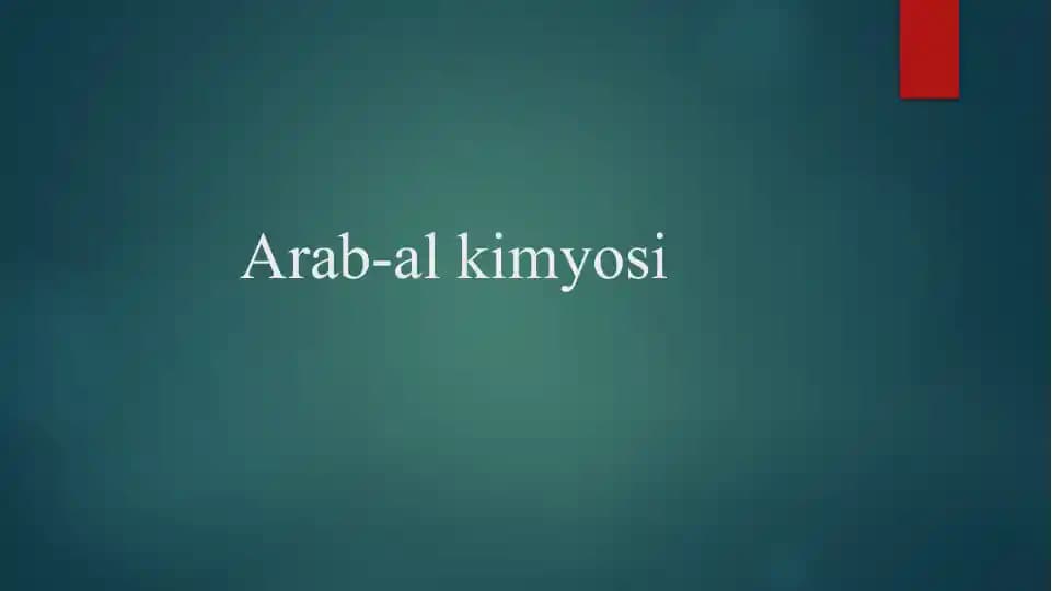 Arab-al kimyosi