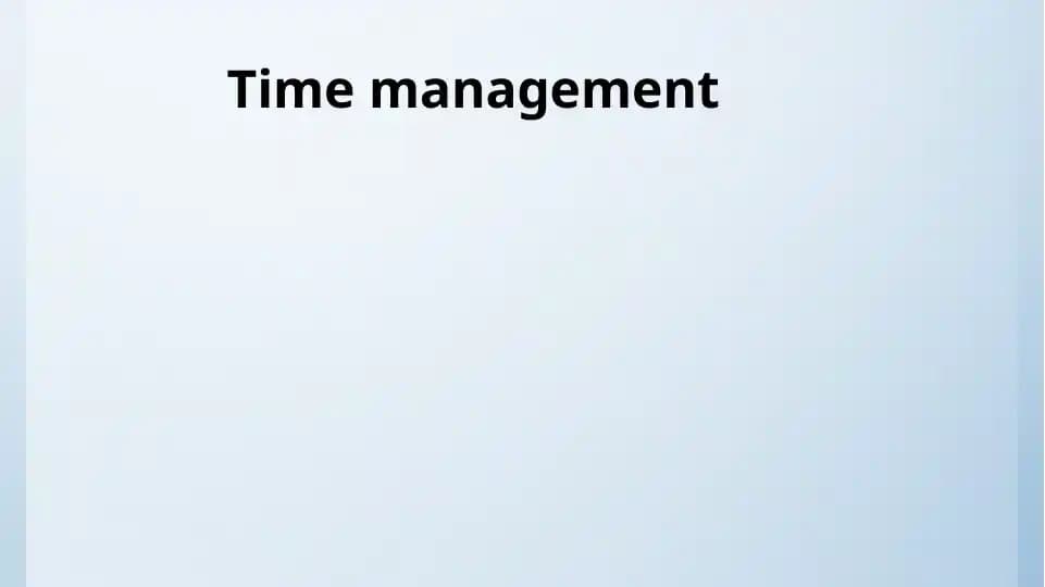 Time management