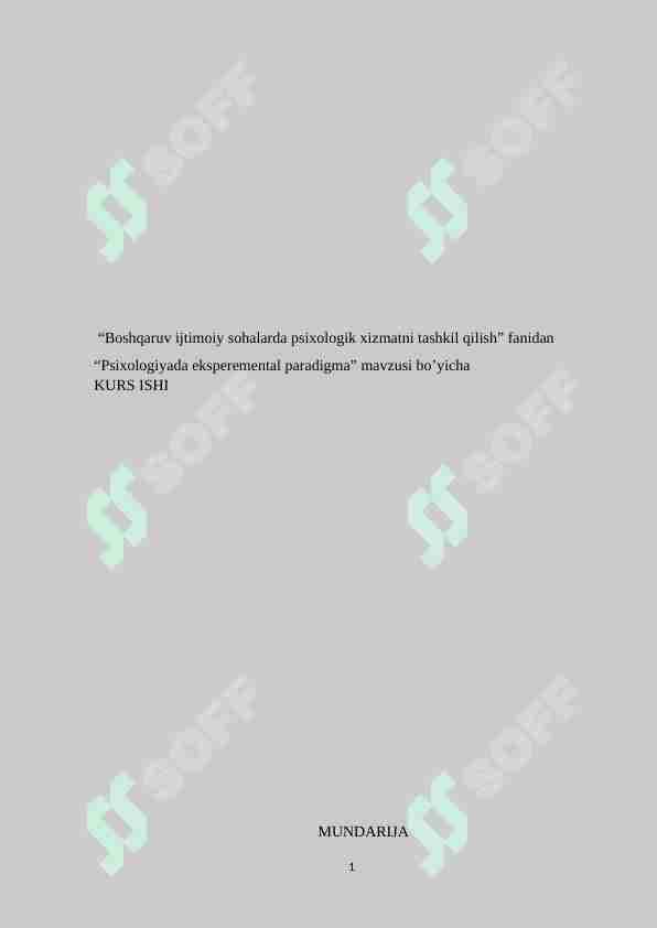 Psixologiyada eksperimental paradigma