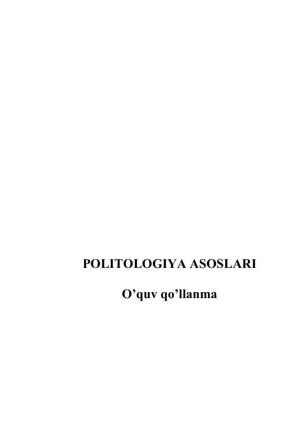 Politologiya asoslari