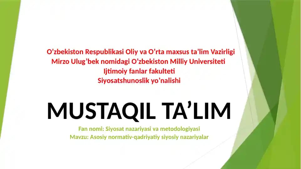 Siyosat nazariyasi va metodologiyasi