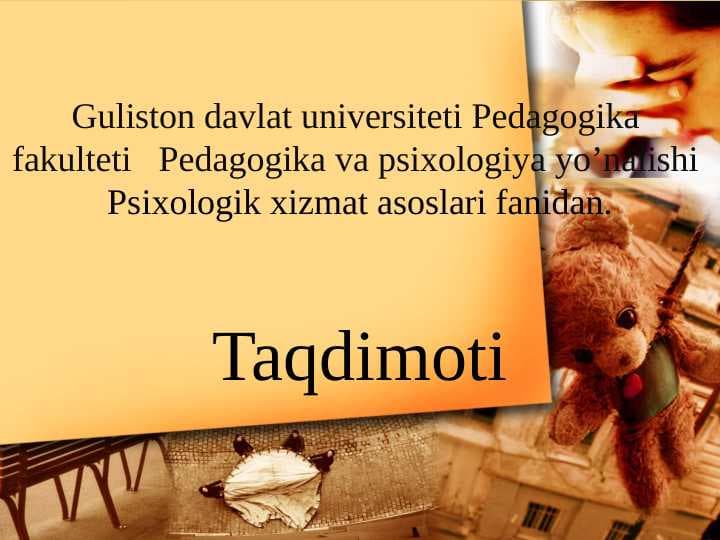 Tortonchoqlik psixokorreksiyasi.