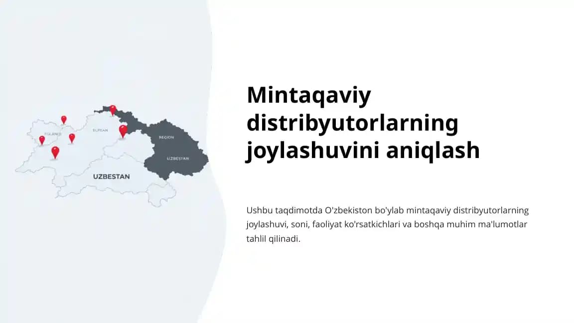 Mintaqaviy distribyutorlarning joylashuvini aniqlash