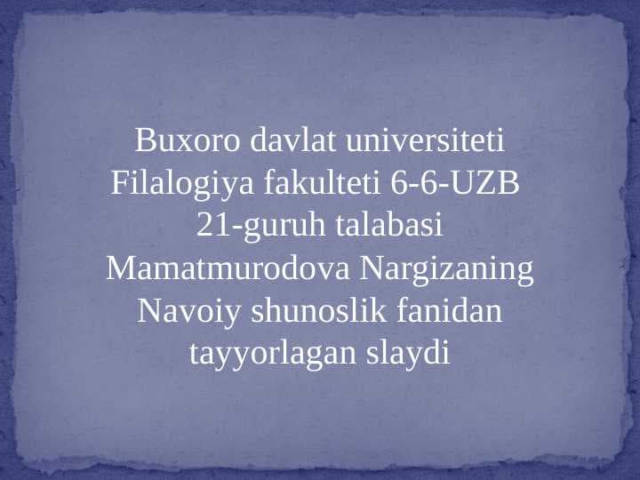 Hayrat ul-Abror dostoni bo'yicha