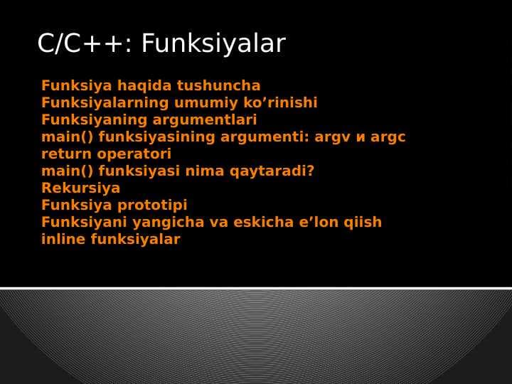 C/C++: Funksiyalar