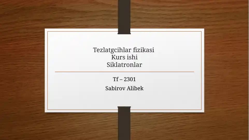 Siklotron