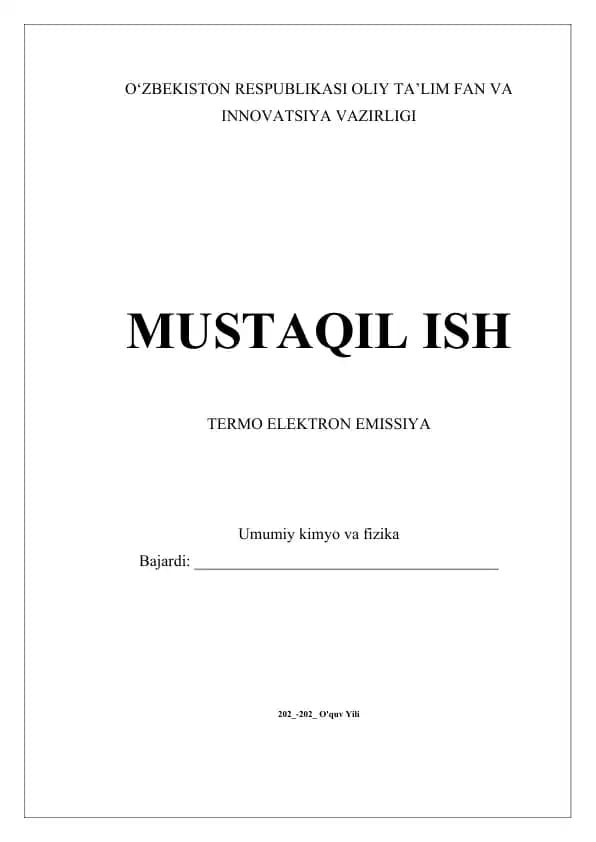 Termoelektron emissiya