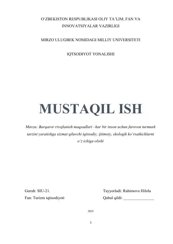 Barqaror rivojlanish maqsadlari