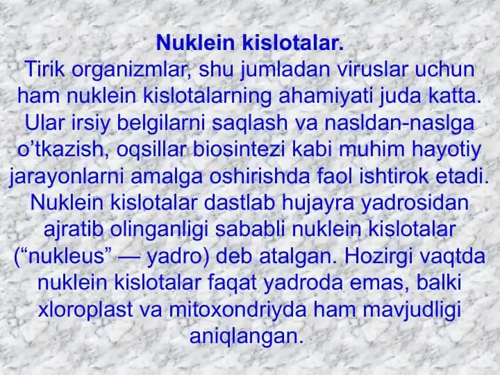 Nuklein Kislotalar