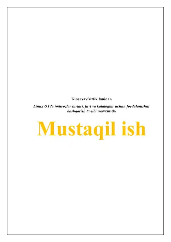 Kiberxavfsizlik