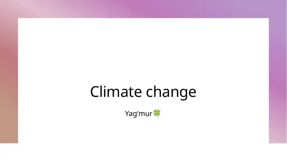 Climate Change