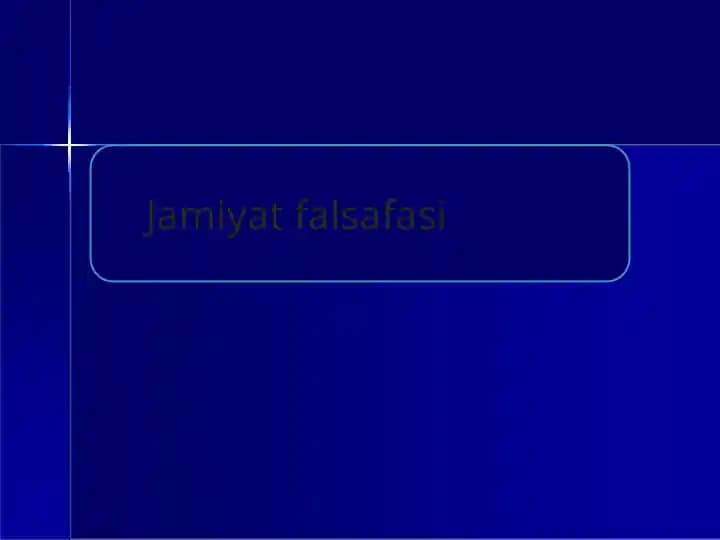 Jamiiyat Falsafasi