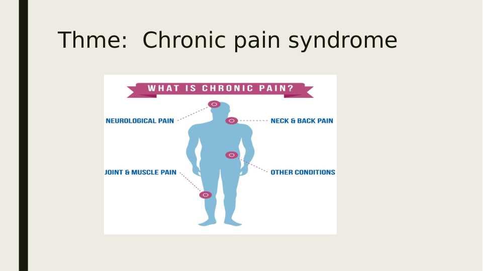 Chronic pain syndrome