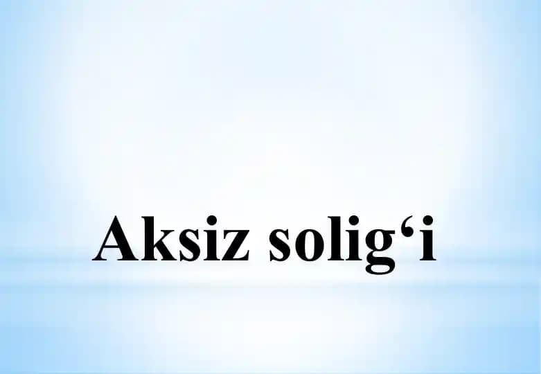 Aksiz solig‘i