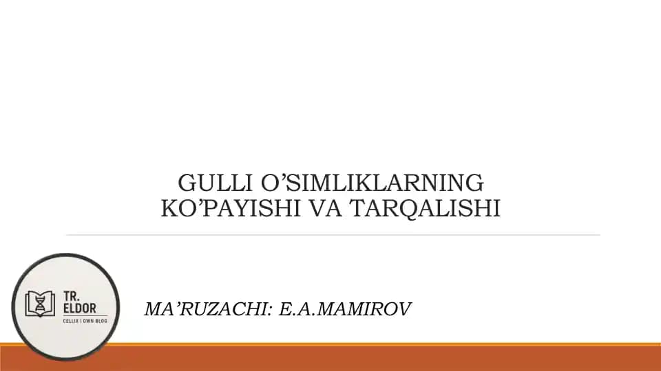 Gulli O'simliklarning Ko'payishi va Tarqalishi