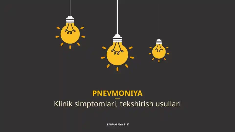 Pnevmoniya (zotiljam) kasalligi