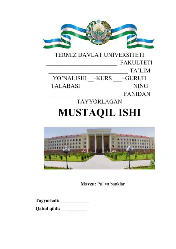 Pul va banklar