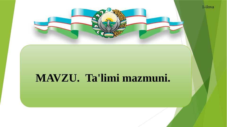TAʼLIM MAZMUNI