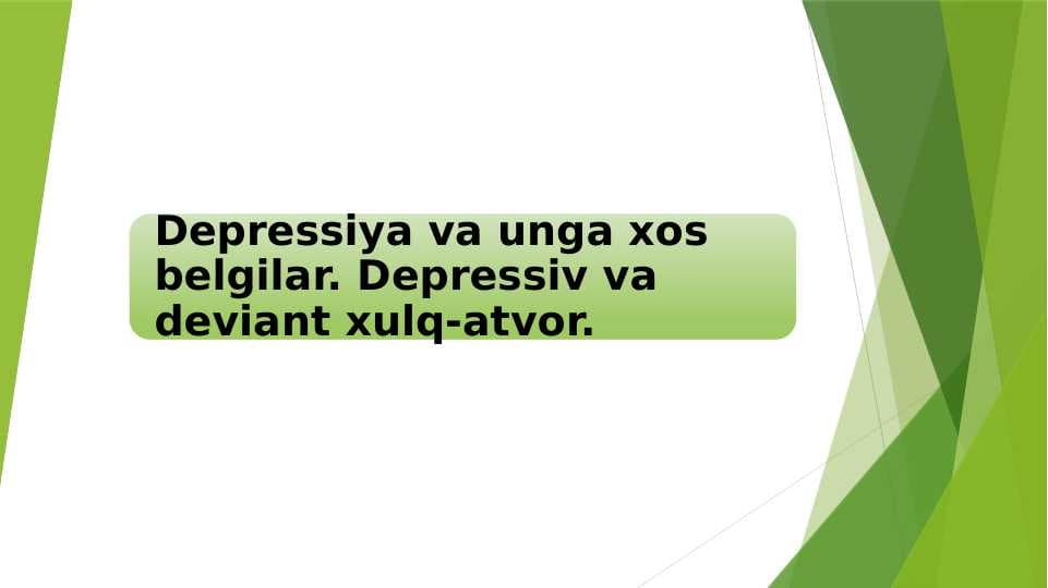 Depressiya