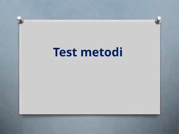 Test metodi