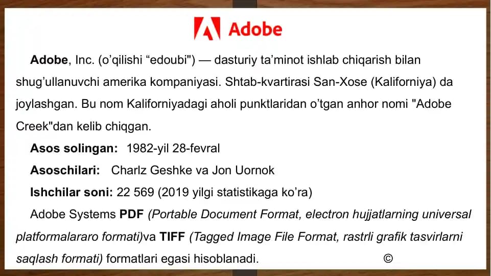 Adobe'ning barcha dasturlari