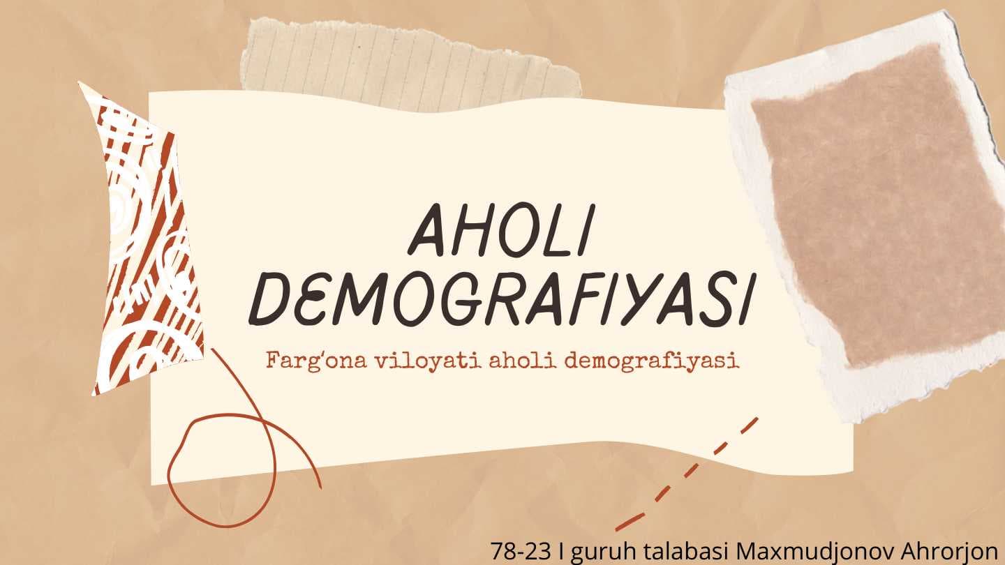 Fargʻona viloyati aholi demografiyasi