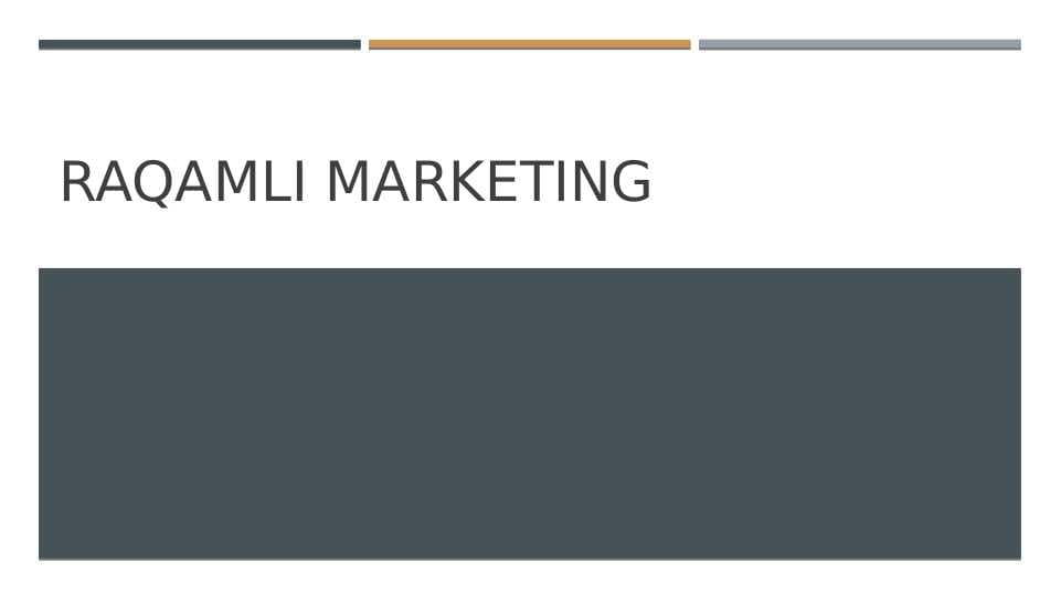 Raqamli marketing