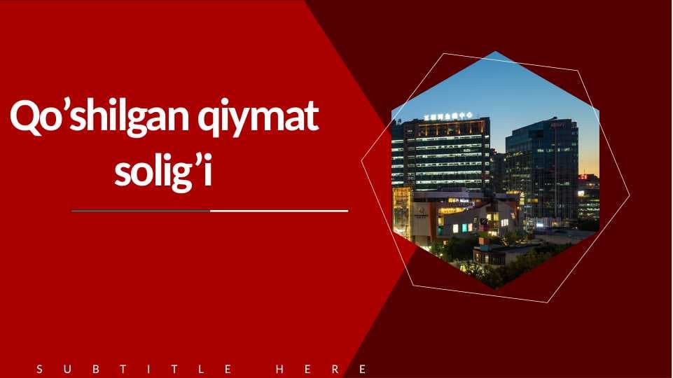 Qo'shilgan qiymat solig'i