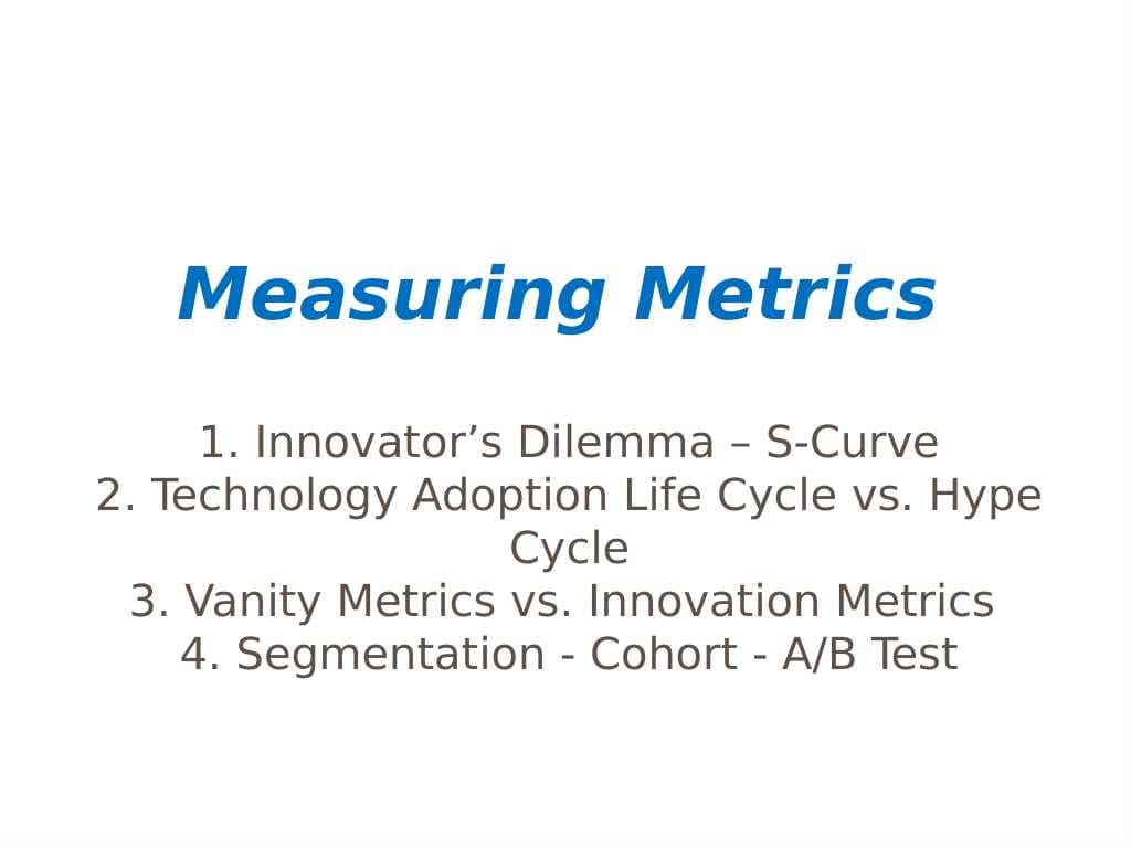 Measuring Metrics