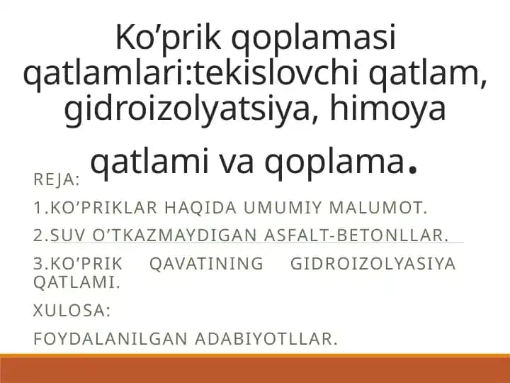 Ko'prik qoplamasi
