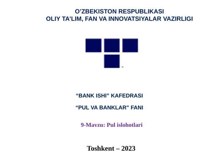 Pul islohotlari