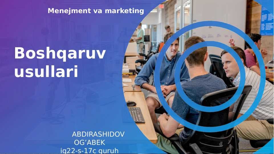 Boshqaruv usullari