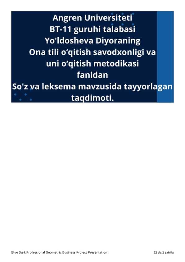 so'z va leksema
