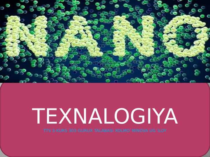 Nano texnalogiya