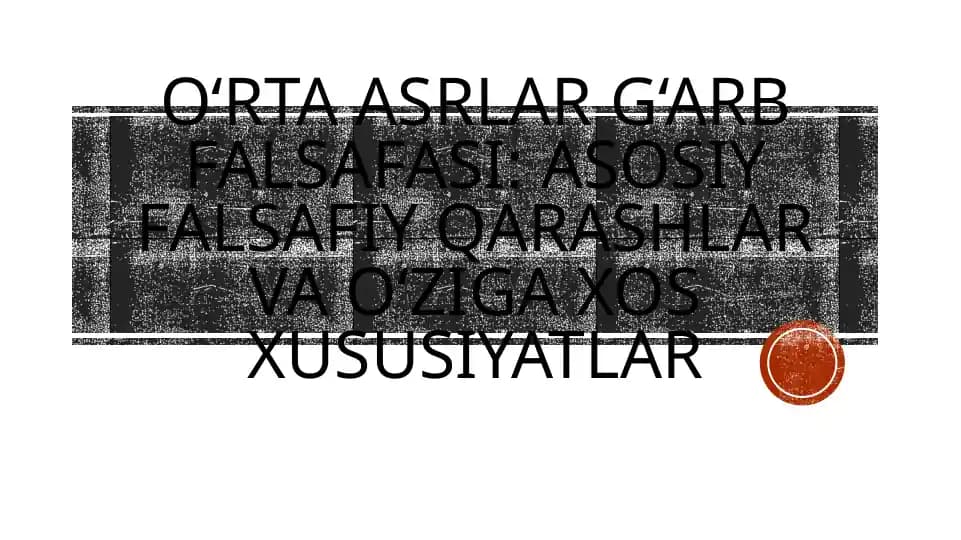 O‘rta asrlar G‘arb falsafasi