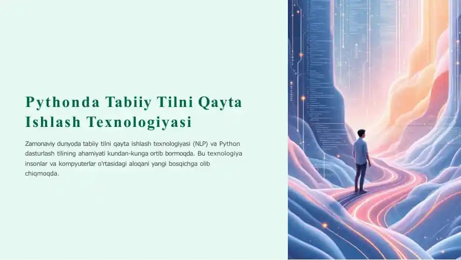Pythonda Tabiiy Tilni Qayta Ishlash Texnologiyasi