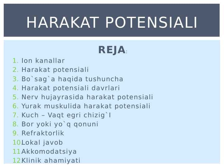 Harakat Potensiali
